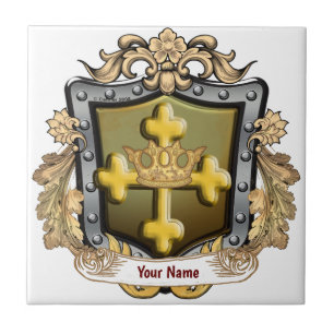 Majesty Family Crest Surname Ceramic Tile