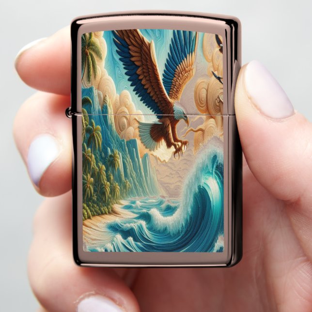 Majesty in Flight Zippo Lighter (In Hand)