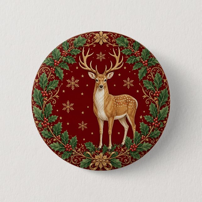 Majesty of the Crimson Winter Button (Front)