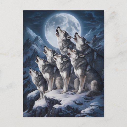 Majesty of the Wolf Moon Postcard