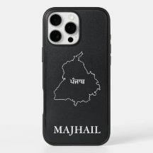 Majhail Punjab Map Black Phone Case