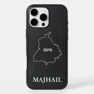 Majhail Punjab Map Black Phone Case