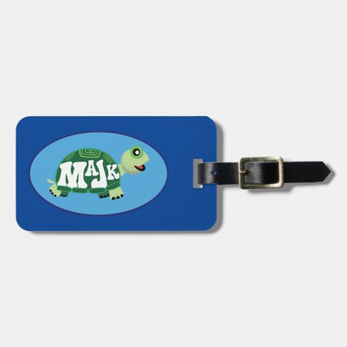 MaJk Turtle  Happy days Themed Luggage Tag