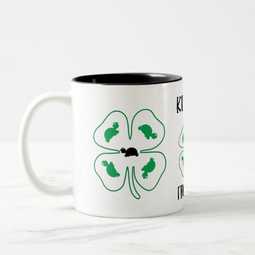 MaJk Turtle Kiss me Im Irish lucky  ceramic Two_Tone Coffee Mug