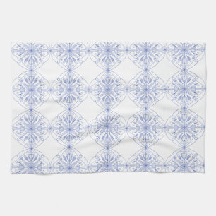 Majolica blue Amalfi Coast Sardine Fish & citrus Kitchen Towel