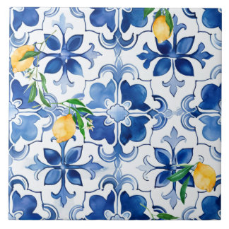 Majolica,lemon ,Sicilian tiles, Ceramic Tile