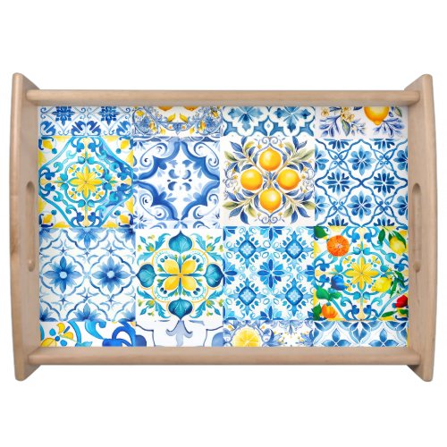 Majolicalemon Sicilian tiles Serving Tray