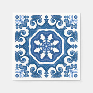 Majolica,Mediterranean tiles, Napkins