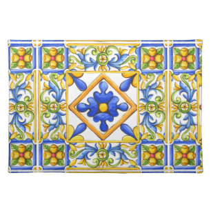 Majolica,Spanish tile ,mediterranean Placemat