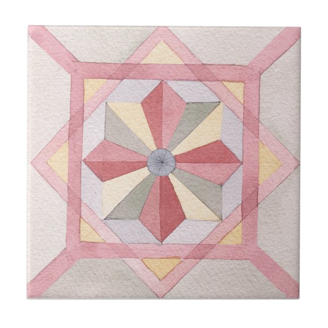 Majolica Watercolor Ceramic Tile (Front)