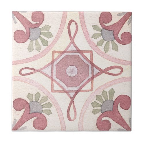 Majolica Watercolor Ceramic Tile