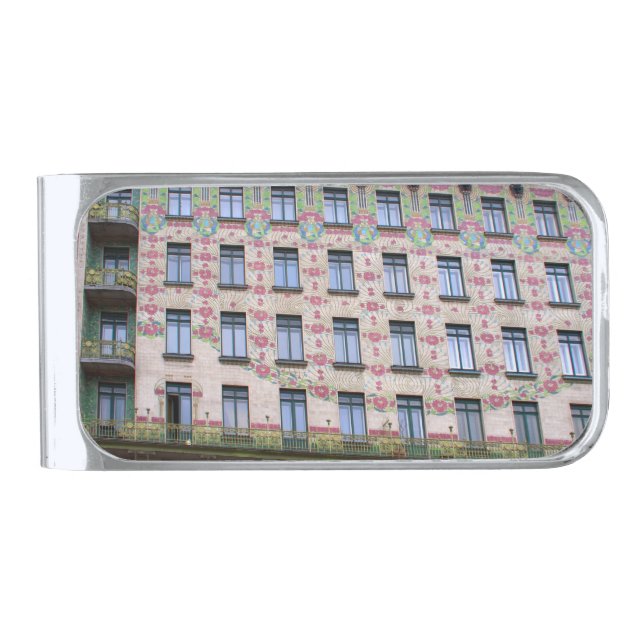 Majolikahaus Vienna Austria Silver Finish Money Clip (Front)