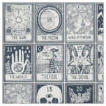 major arcana tarot indigo fabric
