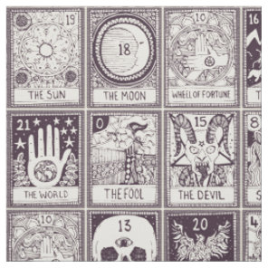 major arcana tarot plum fabric
