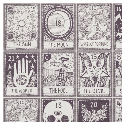 major arcana tarot plum fabric