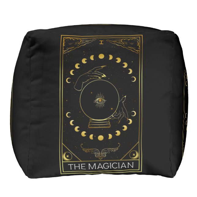 Major Arcana The Magician Tarot Card Pouf (Right)