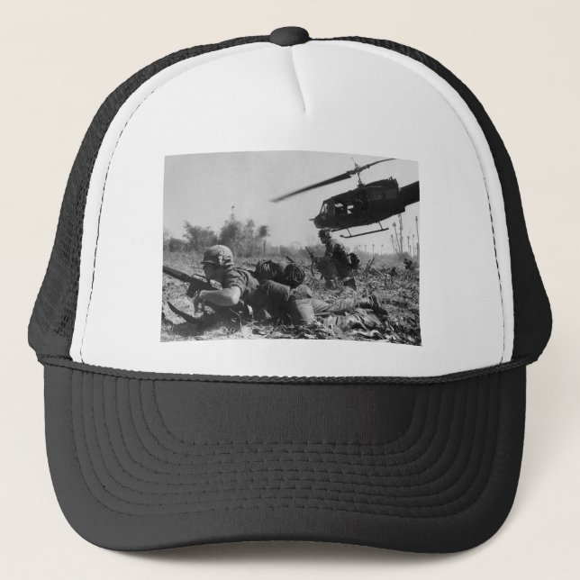 Major Crandall's UH-1D Helicopter in Vietnam War Trucker Hat (Front)