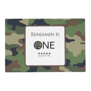 Major Cutie Laminated Placemat Kids Birthday