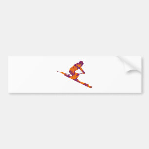 MAJOR FUN SKIING BUMPER STICKER