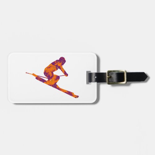 MAJOR FUN SKIING LUGGAGE TAG