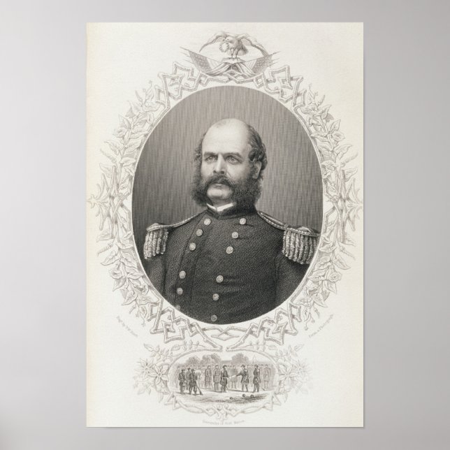 Major General Ambrose Everett Burnside Poster (Front)