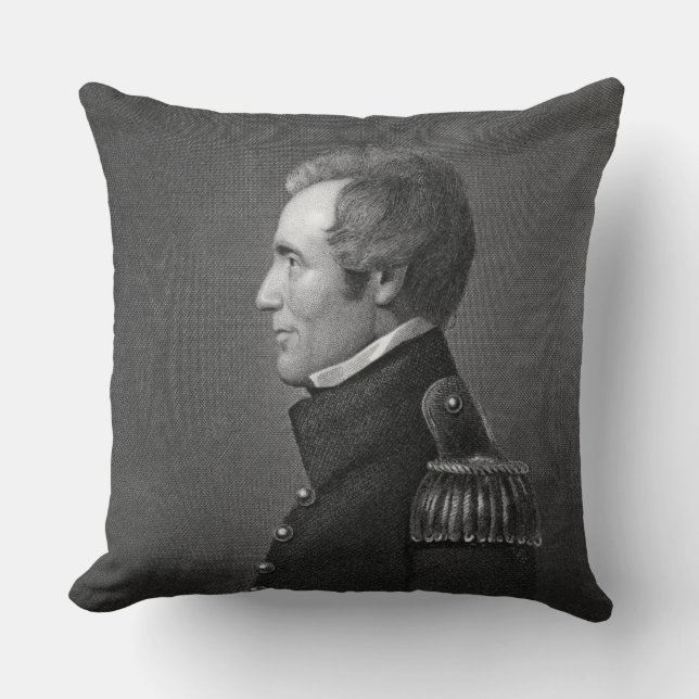 Major General Edmund Pendleton Gaines (1777-1849) Throw Pillow (Front)