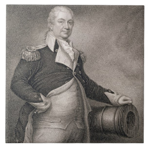 Major General Henry Knox (1750-1806) engraved by J Ceramic Tile