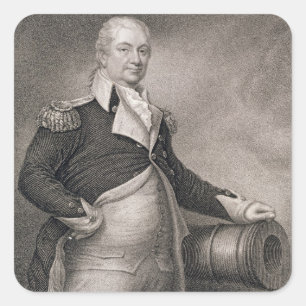 Major General Henry Knox (1750-1806) engraved by J Square Sticker