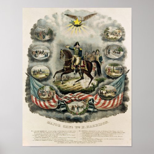 Major General William Henry Harrison c1813 Poster