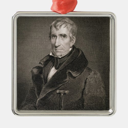Major General William Henry Harrison engraved by Metal Ornament