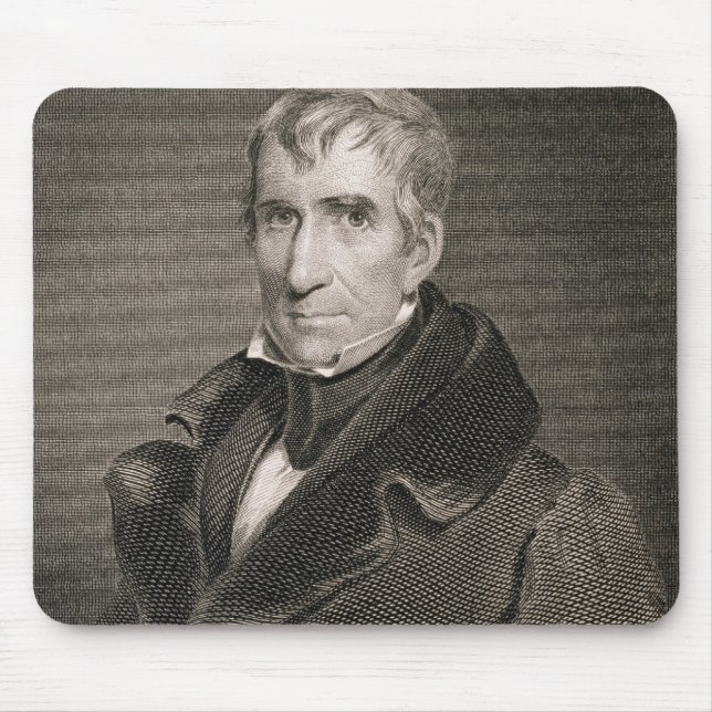 Major General William Henry Harrison, engraved by Mouse Pad (Front)
