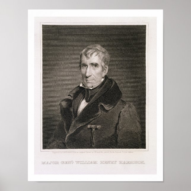 Major General William Henry Harrison, engraved by Poster (Front)