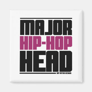 Major Hip Hop Head Purple Magnet