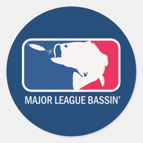 Major League Bassin Largemouth Bass Angler Classic Round Sticker