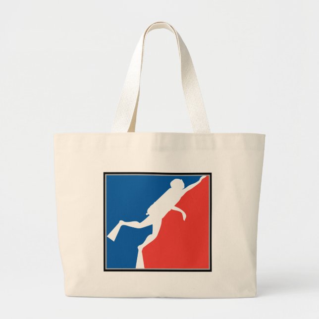 Major League Diver Large Tote Bag (Front)