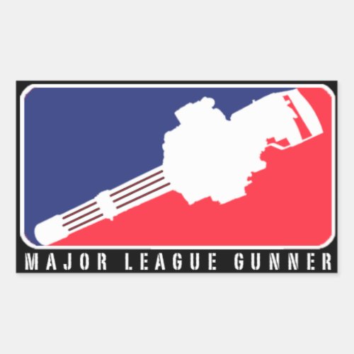 MAJOR LEAGUE GUNNER  MINIGUN STICKER