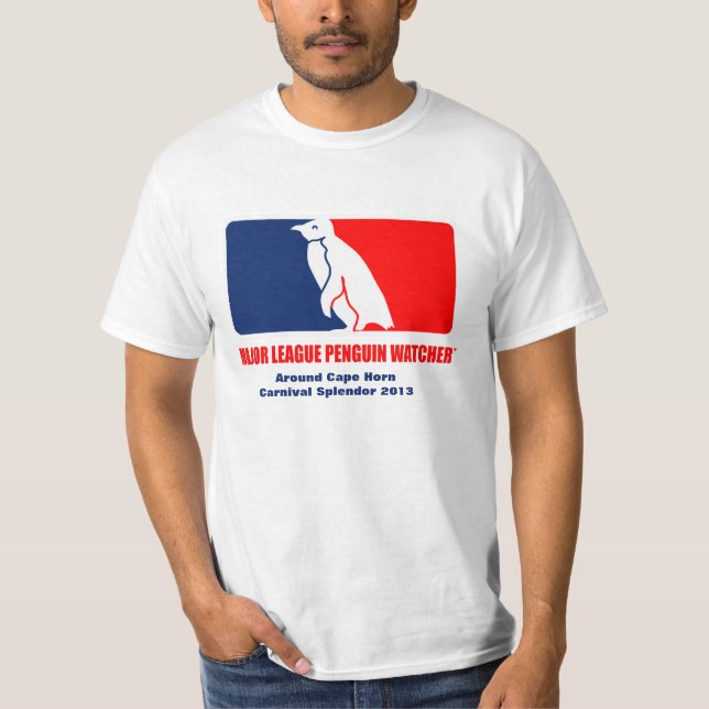Major League Penguin Watcher - Front Print Only T-Shirt (Front)