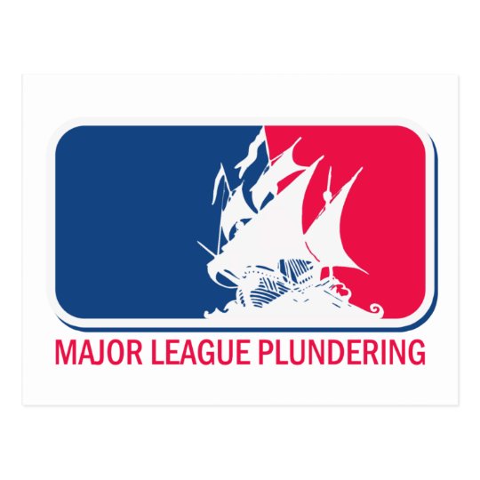 Major League Plundering Postcard