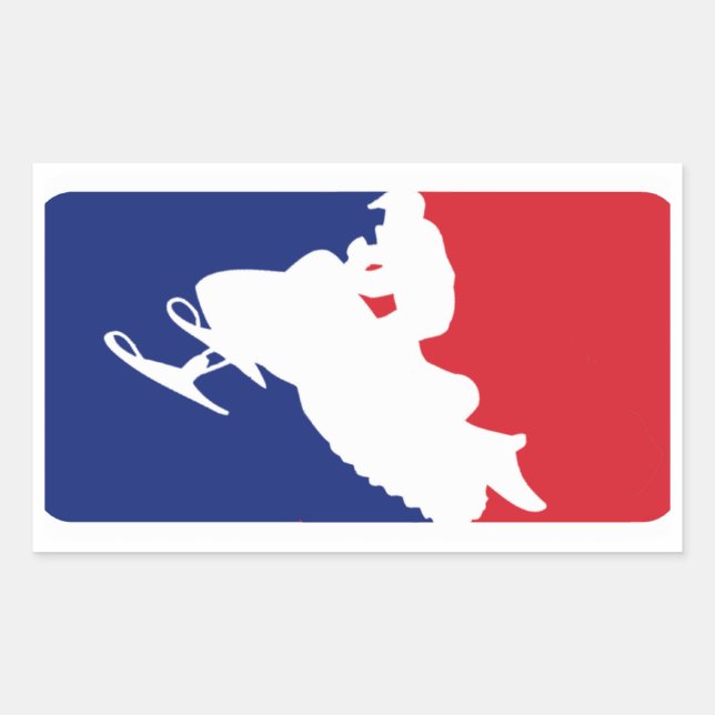 Major League Snowmobiler Rectangular Sticker (Front)