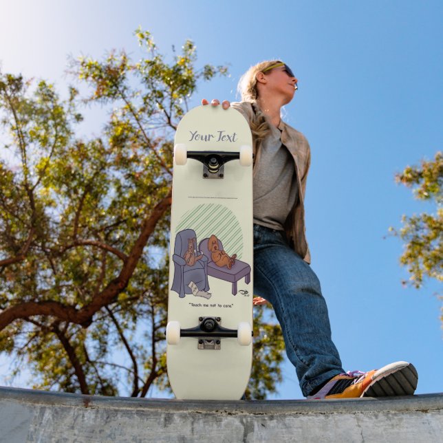 Major Loser Cartoon 8" Pale Yellow Skateboard (Outdoor 1)