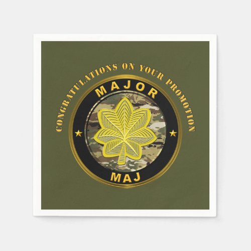 Major MAJ Promotion   Napkins