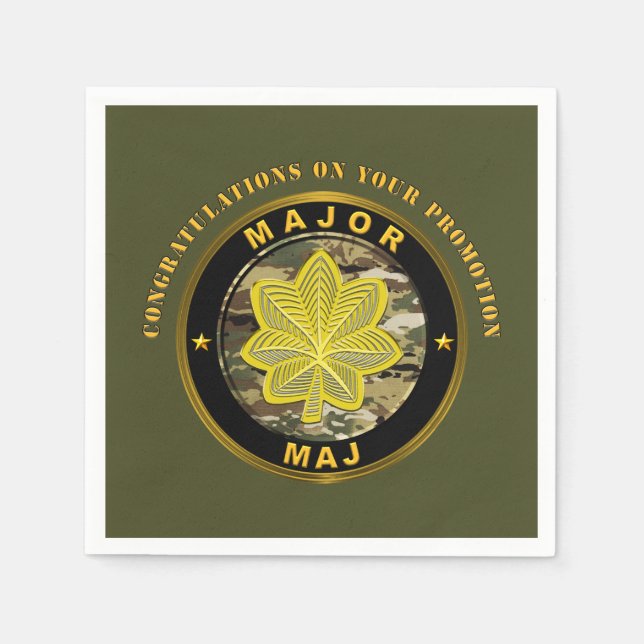 Major MAJ Promotion   Napkins (Front)