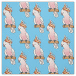 Major mitchell cockatoo bird cartoon illustration  fabric