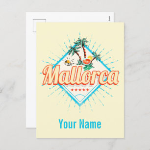 Majorca Balearic Island Retro Parrot Vintage Holiday Postcard