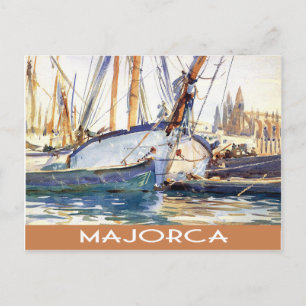 Majorca vintage boats postcard