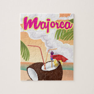 majorca vintage travel poster. jigsaw puzzle