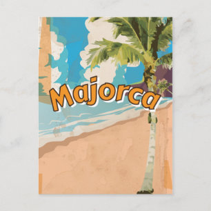 Majorca Vintage vacation Poster Postcard