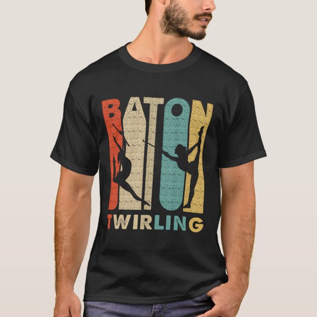 Majorette Baton Twirling Gift T-Shirt (Front)