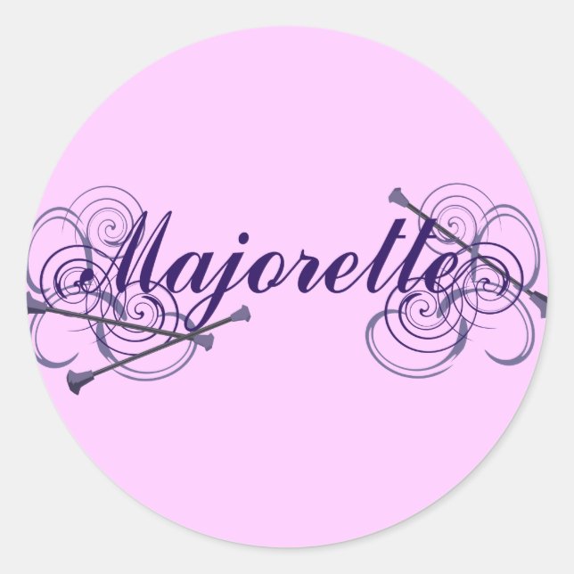 Majorette Classic Round Sticker (Front)