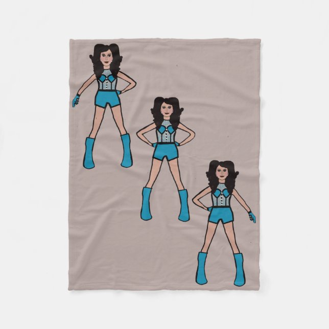 Majorette/ Dancer Fleece Blanket Turquoise (Front)